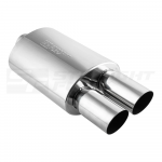 STRAIGHTFLOW plok&scaron;čio tipo galinis bakelis 1in ir 2 out 63mm (nerūdijantis plienas)
