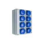PawBol R-BOX B.1605-S plastikinis skydelis su ki&scaron;tukiniais lizdais (8x16A/250V)