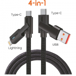 GREITO ĮKROVIMO LAIDAS USB/TYPE-C SU TYPE-C/LIGHTINING 2M