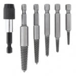 UŽLŪŽUSIŲ VARŽTŲ I&Scaron;SUKĖJŲ RINKININYS 1/4" HEX 6VNT. (SMULKUS SRIEGIS)