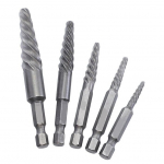 UŽLŪŽUSIŲ VARŽTŲ I&Scaron;SUKĖJŲ RINKININYS 1/4" HEX 5VNT. (STAMBUS SRIEGIS)