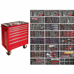 ĮRANKIŲ SPINTELĖ SU ĮRANKIAIS, SU RATUKAIS, 583VNT.