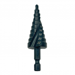 Grąžtas pakopinis HSS 4.0-22.0mm (Co) 1/4" (HEX)