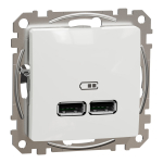 USB įkroviklis Schneider Electric Sedna Design SDD111401 (2&times;USB-A, 2.1A, baltas)