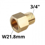 Perėjimas reduktoriui (techninių dujų balionui) i&scaron; W21.8mm į 3/4" reduktoriui