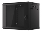 Komutacinė spinta 19'' pakabinama 9U 600x450x500 (surinkta, juoda)