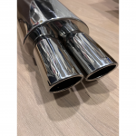 STRAIGHTFLOW plok&scaron;čio tipo galinis bakelis 1in ir 2 out 63mm (nerūdijantis plienas)