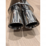 STRAIGHTFLOW plok&scaron;čio tipo galinis bakelis 1in ir 2 out 63mm (nerūdijantis plienas)