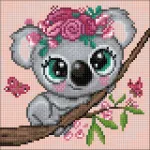 Deimantinės mozaikos rinkinys &bdquo;Mažoji koala&ldquo; 20 x 20 cm