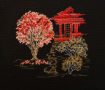 Siuvinėjimo kryželiu komplektas &bdquo;Japonija 3&ldquo; 15x14 cm (AAH-099)