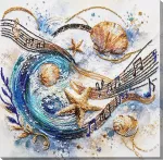 Siuvinėjimo karoliukais rinkinys &bdquo;Jūros sonata&ldquo; 25 x 25 cm
