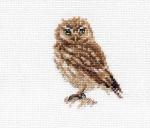 Pelėdos siuvinėjimo rinkinys Alisa (Aida 14, 9 spalvos) 8&times;9 cm