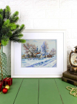 Kaimo &scaron;ventykla &ndash; kryželiu siuvinėjimo rinkinys, 22&times;27 cm peizažas