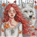 Siuvinėjimo kryželiu rinkinys &bdquo;Rudens tyla&ldquo; 27,2 x 26,8 cm