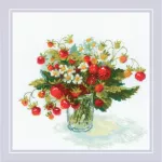 Siuvinėjimo kryželiu rinkinys &bdquo;Bra&scaron;kių puok&scaron;tė&ldquo; 25 x 25 cm