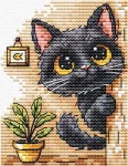 Siuvinėjimo kryželiu rinkinys knygos skirtukui &bdquo;Kūdikis&ldquo; 7,5 x 10 cm