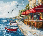 Siuvinėjimo kryželiu rinkinys &bdquo;Uosto gaiva&ldquo; 24 x 20 cm
