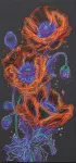 Siuvinėjimo karoliukais rinkinys &bdquo;Neoninės aguonos&ldquo; 26 x 53 cm