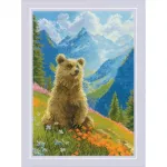 Siuvinėjimo kryželiu rinkinys &bdquo;Nerangus me&scaron;kiukas&ldquo; 21 x 30 cm