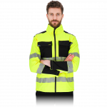 Patogus kokybi&scaron;kas darbo &scaron;varkas PRIZMA, i&scaron; tampraus 4-way stretch audinio, geltonos spalvos