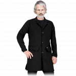 Universalus darbo apsiaustas LEBER COATER, juodos spalvos