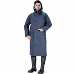 Auk&scaron;tos kokybės lietpaltis PU/PVC NAVY