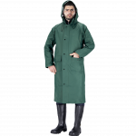 Auk&scaron;tos kokybės lietpaltis PU/PVC GREEN