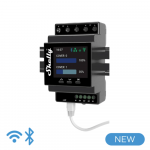 Shelly Pro Dual Cover/Shutter PM, 2 kanalų i&scaron;manusis WiFi/Bluetooth valdiklis su galios matavimu