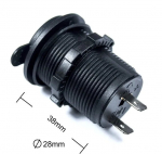 FOUR Connect 4-600152 vandeniui atsparus maitinimo lizdas 12/24 V