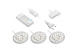 &Scaron;viestuvų k-tas LED matinis nikelis &scaron;alta balta 3x1,8W
