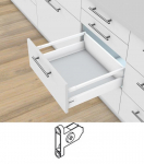 Blum Tandembox Antaro stalčius su &scaron;v. pritraukimo funkcija, H-193mm, su prisukamu fasado laikikliu pilkas 500mm