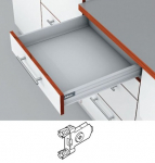 Blum Tandembox stalčius su &scaron;v. pritraukimo funkcija, H-83mm, su gręžiamu fasado laikikliu baltas 400mm