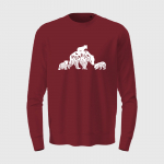 Bordo MUMMY BEAR džemperis su 3 me&scaron;kiukais