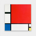 Drobė Raudona, mėlyna, geltona P. Mondrian