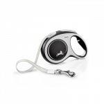 Flexi New Comfort Tape juostinis, juodas pavadėlis &scaron;unims, L, 5 m