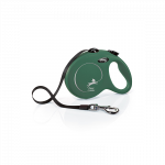 Flexi Classic Tape juostinis, alyvuogių spalvos pavadėlis &scaron;unims, L, 5 m