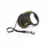 Flexi Black Design juostinis, žalias pavadėlis &scaron;unims, S, 5 m