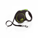 Flexi Black Design juostinis, žalias pavadėlis &scaron;unims, M, 5 m