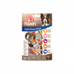 8in1 Flavours trigubo skonio žiedai skanėstai &scaron;unims, XS/S, 80 g
