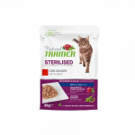 Natural Trainer Cat konservai su jautiena sterilizuotoms katėms, 85 g