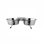 Happet nerūdijančio plieno dubenėliai su stovu &scaron;unims