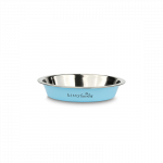 Happet mėlynas nerūdijančio plieno dubenėlis katėms