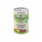 LandFleisch konservai &scaron;unims su jaučių prieskrandžiais ir ryžiais, 400 g