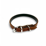 Fleksas rudas, odinis antkaklis mažų veislių &scaron;unims, 30 cm
