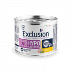 Exclusion Hypoallergenic konservai &scaron;unims su putpelių mėsa ir žirniais, 200 g