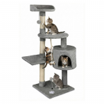 Happet &scaron;viesiai pilka draskyklė katėms, 41x41x115 cm