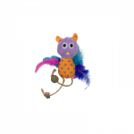 Hap pelėda žaislais katėms, 11,2 cm