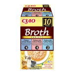 Ciao Broth vi&scaron;tienos sultinys su la&scaron;i&scaron;a, tunu ir &scaron;ukutėmis skanėstas katėms, 10x40 g