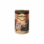 Carnilove Wild Meat Salmon & Turkey Puppies konservuotas pa&scaron;aras &scaron;uniukams, 400 g