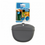 Happet juodas, silikoninis skanėstų dėklas &scaron;unims, 11x13x5 cm